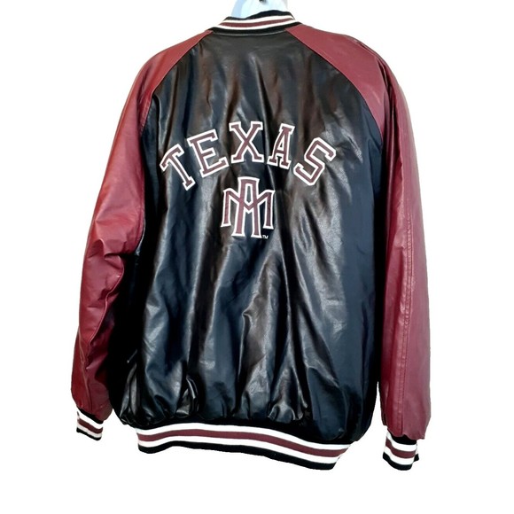 Steve & Barry's Texas A&M Faux Leather Varsity Letterman Jacket Football XXXL - Picture 2 of 11